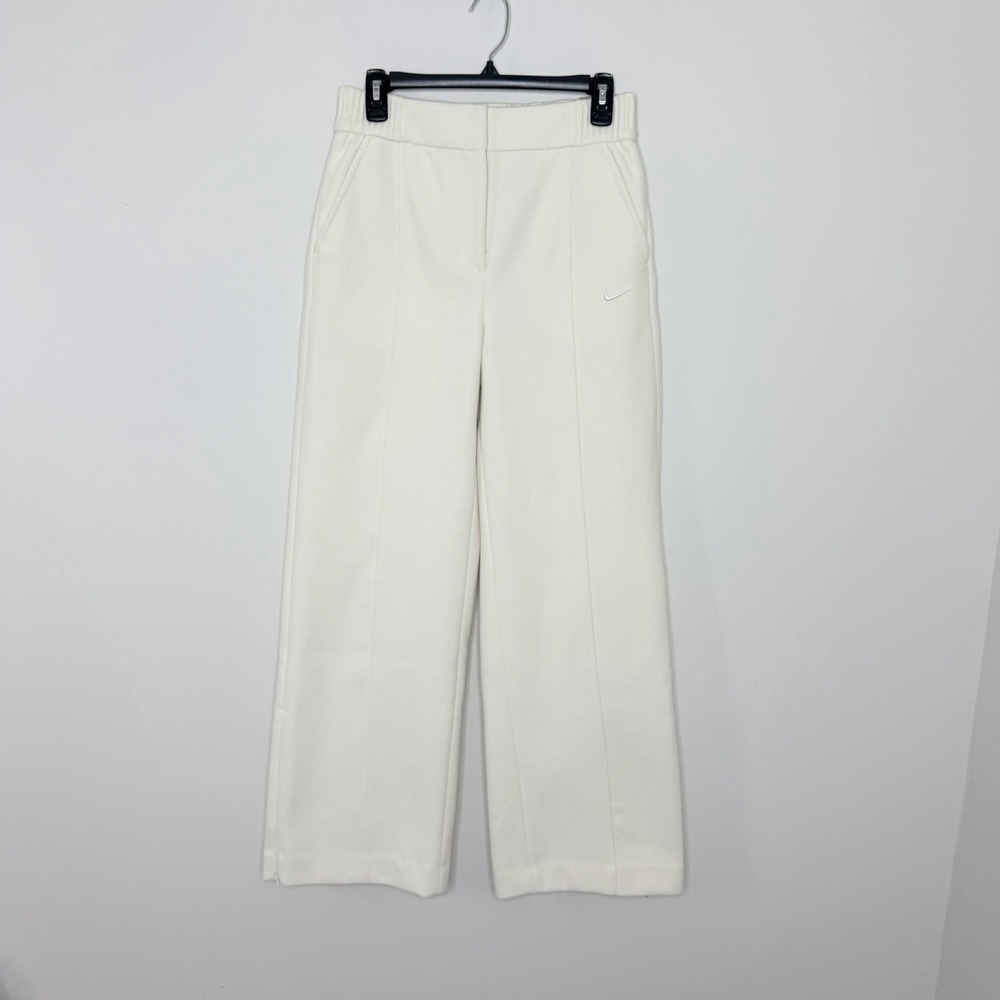 Nike Sportswear Women S Tailored Trousers Heavy Fleece Wide Leg Ivory HV5141-110